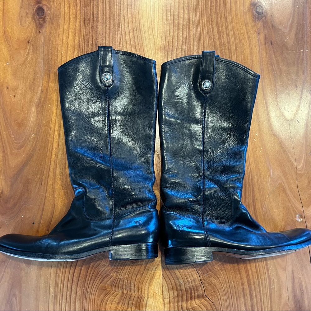 Frye Melissa Button Black Women’s 10